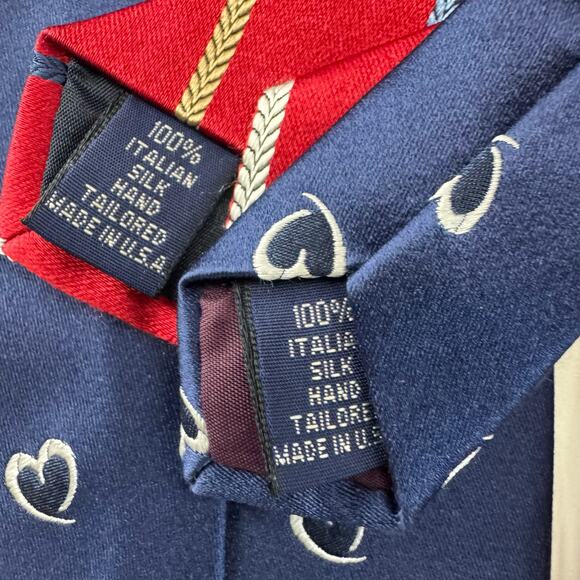 Paul Frederick - Men’s 100% Silk Neck Tie Lot of 2 Italian Silk Made USA - Picture 5 of 5